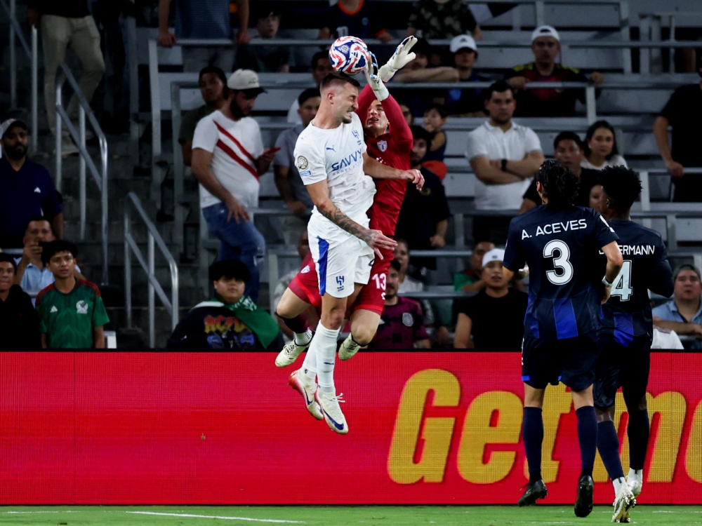 Al Hilal’s Sergej Milinkovic-Savic in action with Pachuca’s Sebastian Jurado at Geodis Park, Nashville, Tennessee, June 26, 2025. — Reuters pic  