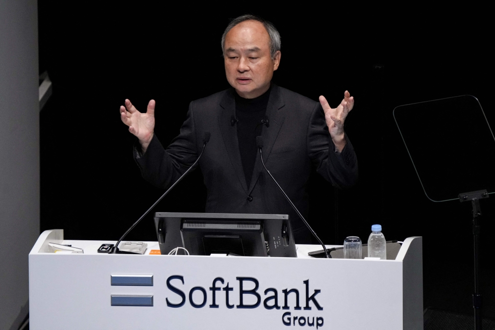SoftBank Group CEO Masayoshi Son speaks during the annual general shareholders’ meeting in Tokyo on June 27, 2025. — AFP pic 