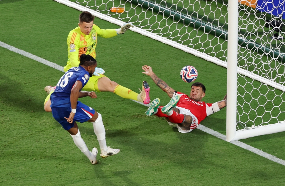 Chelsea’s Christopher Nkunku scores their second goal against Benfica in the Fifca Club World Cup Round of 16 in Charlotte, North Carolina, June 28, 2025. — Reuters pic