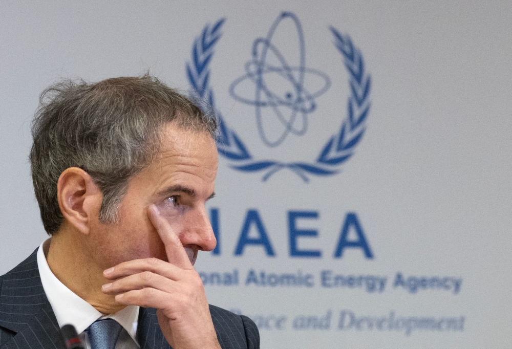 UN nuclear watchdog chief Rafael Grossi says Iran likely will be able to begin to produce enriched uranium ‘in a matter of months,’ despite damage to several nuclear facilities from US and Israeli attacks, CBS News said yesterday. — AFP pic