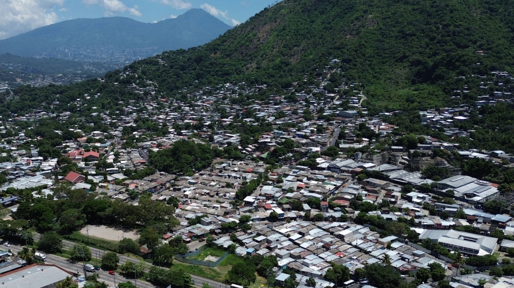 This aerial view shows the 10 de Octubre residential neighbourhood in San Marcos, El Salvador, on June 14, 2025. — AFP pic