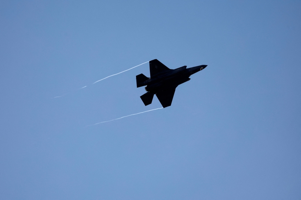 A Lockheed Martin F-35A fighter jet performs during an exhibition flight at the 55th International Paris Airshow at Le Bourget Airport near Paris, France, June 16, 2025. — Reuters pic