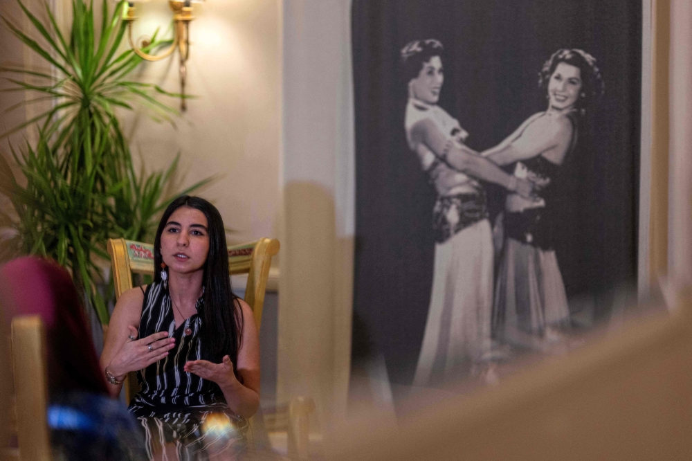 Egyptian belly-dancer Safaa Said, 32, full-time instructor at the Taksim Belly-dance Institute, gives an interview with AFP in Cairo on April 12, 2025. — AFP pic 