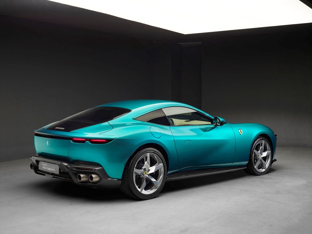 The new Ferrari Amalfi, a front-mid-engine V8 sportscar, is displayed in this handout image taken in Fiorano Modenese, Italy, June 22, 2025. — Ferrari handout pic via Reuters