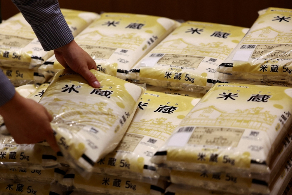 Government-stockpiled rice aiming at resolving persisting price rises displayed at Ito-Yokado grocery store, a subsidiary of Seven & i Holdings, in Tokyo, Japan May 31, 2025. US President Donald Trump said Tuesday a trade deal with Japan was unlikely before the July 9 deadline, threatening to raise tariffs on Japanese imports to 30 or 35 per cent. — Reuters pic 
