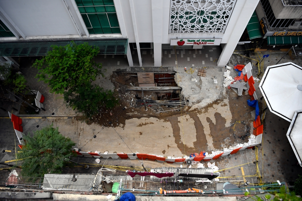 G. Vijaya Lakshmi, a tourist from Kuppam, Andhra Pradesh, India, who was on vacation with her family in Malaysia, fell into the eight-metre-deep sinkhole on August 23, 2024 while walking in the area. — Bernama pic