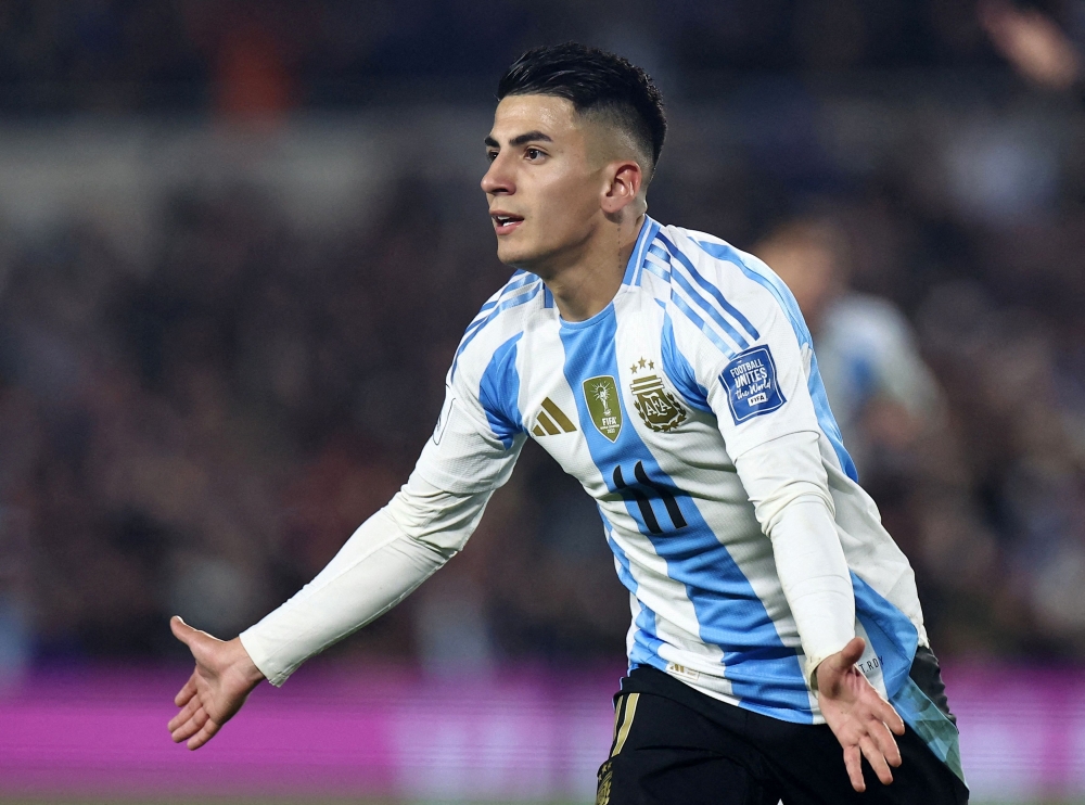 Thiago Almada has 10 caps for his country and was part of their World Cup-winning squad in Qatar. He also represented Argentina in the 2024 Paris Olympics. — Reuters pic