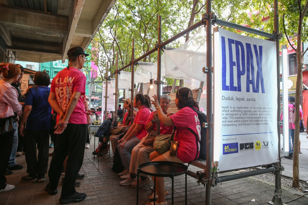 One of the four architecture installations launched during the inaugural Kuala Lumpur Architecture Week on July 20, 2025. — Picture by Yusof Mat Isa