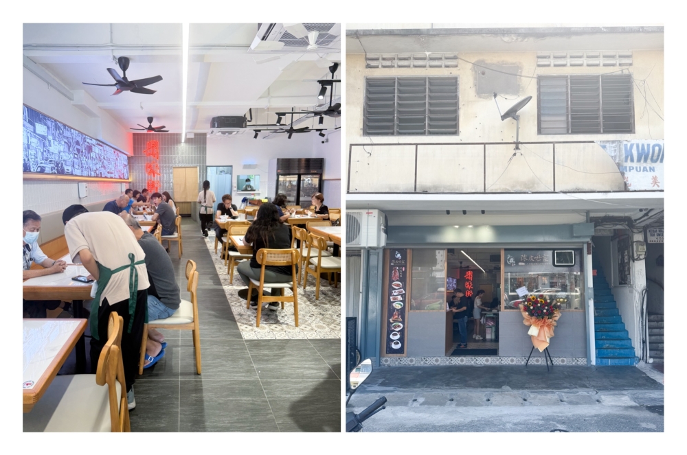 The place offers comfortable air-conditioned dining (left) and you will find the newly-opened restaurant just next door to Restoran San Jee . — Picture by Lee Khang Yi