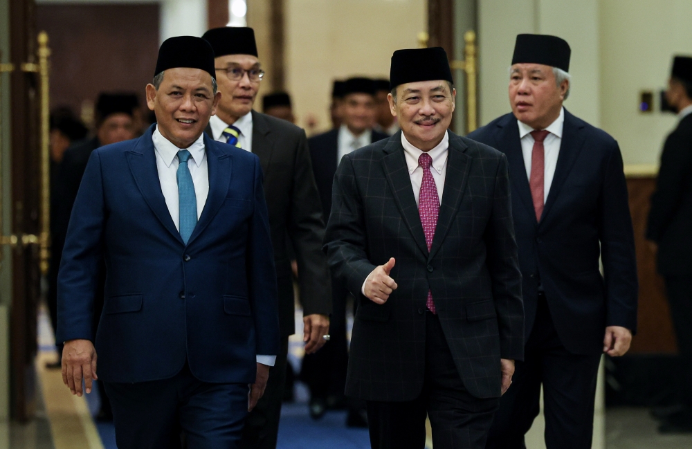 Sabah Chief Minister (second right) attending the Conference of Rulers at Istana Negara. — Bernama pic