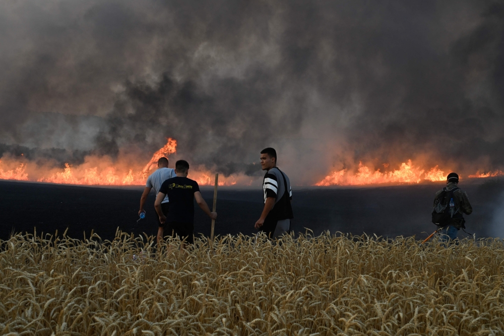 File picture of a wildfire near the village of Ponor, near Sofia on July 21, 2025. — AFP