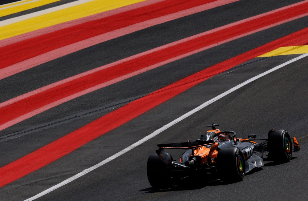 McLaren’s Oscar Piastri during practice for the Belgian Grand Prix at Circuit de Spa-Francorchamps, Stavelot, July 25, 2025. — Reuters pic 