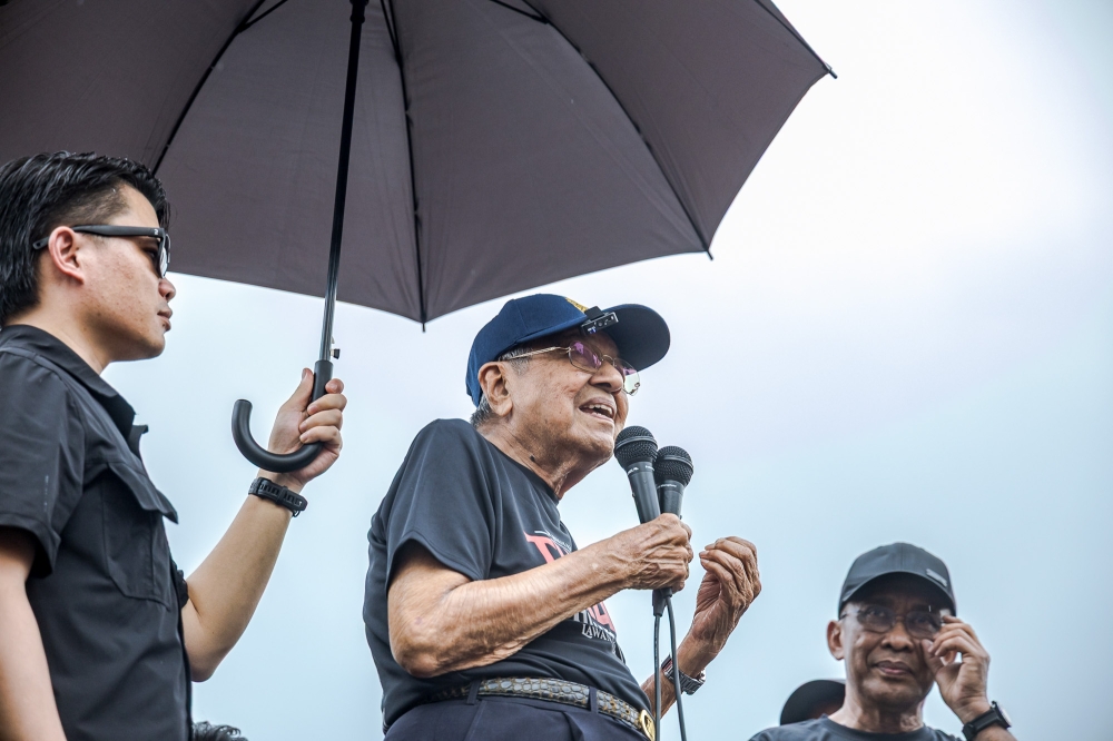 In his speech, Dr Mahathir criticised what he described as a tendency to make public judgments about political opponents. — Picture by Firdaus Latif