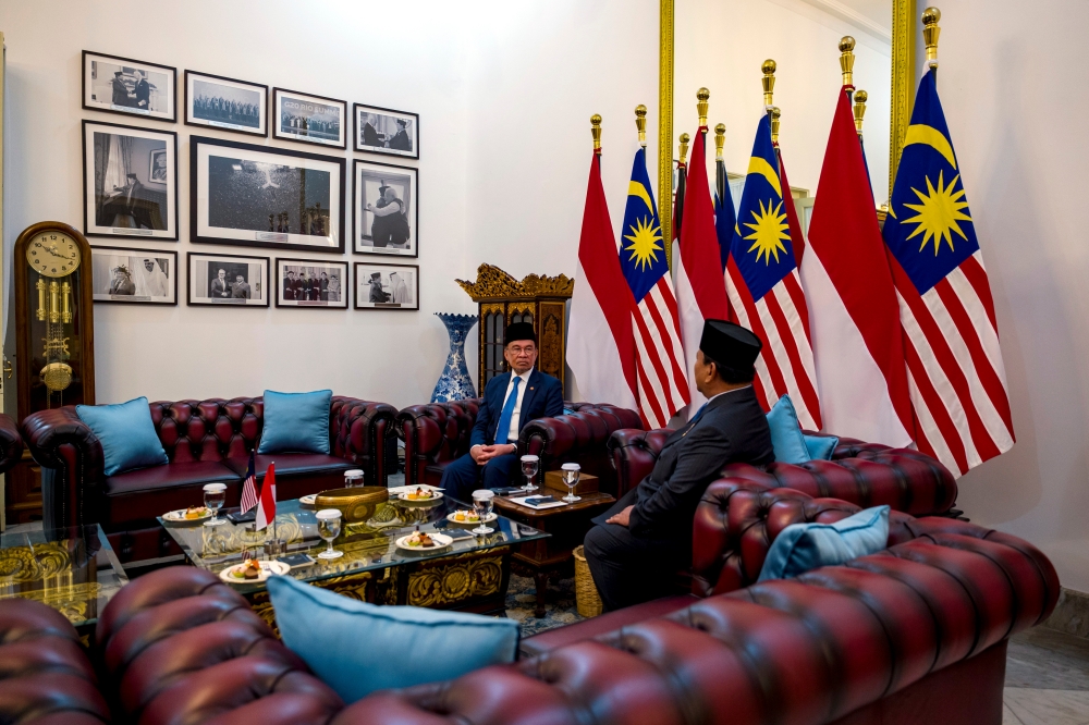 Prime Minister Datuk Seri Anwar Ibrahim attends the 13th Annual Consultation with Indonesian President Prabowo Subianto at the Merdeka Palace July 29, 2025.  — Bernama pic