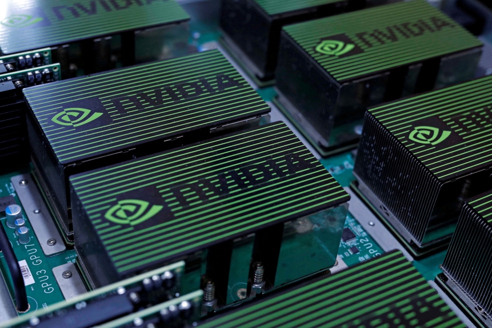 The Cyberspace Administration of China said it met with Nvidia on Thursday after US lawmakers called for advanced chips sold abroad to be equipped with tracking and positioning functions. — Reuters pic  