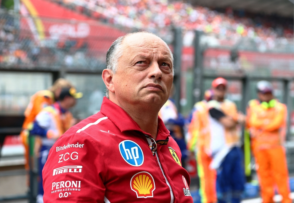 Fred Vasseur, 57, has been in the post since the beginning of 2023 and was key to persuading seven times world champion Lewis Hamilton to join from Mercedes this season. — Reuters pic   