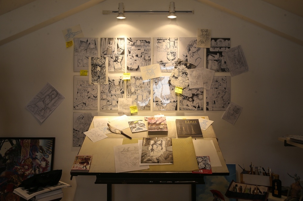 Sketches from Rise Production’s on display. — Picture by Yusof Mat Isa