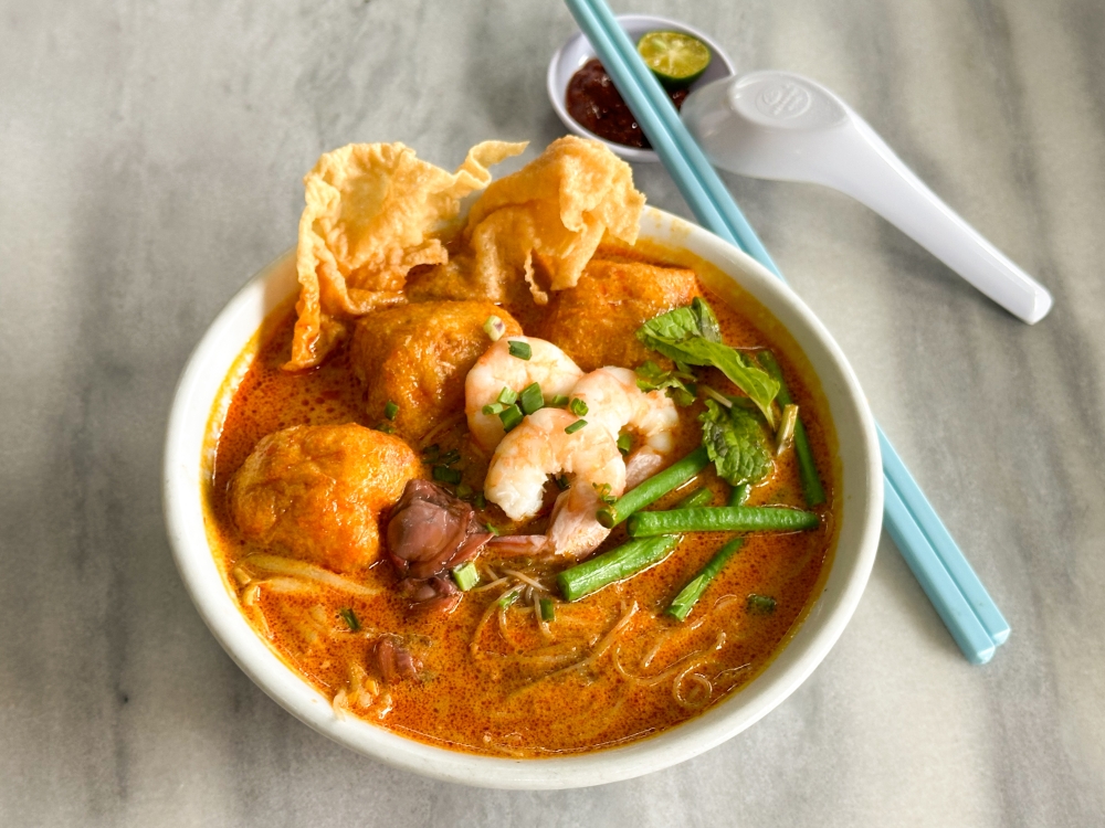 Curry ‘laksa’ is a most delicious noodle dish. — Picture by Lee Khang Yi