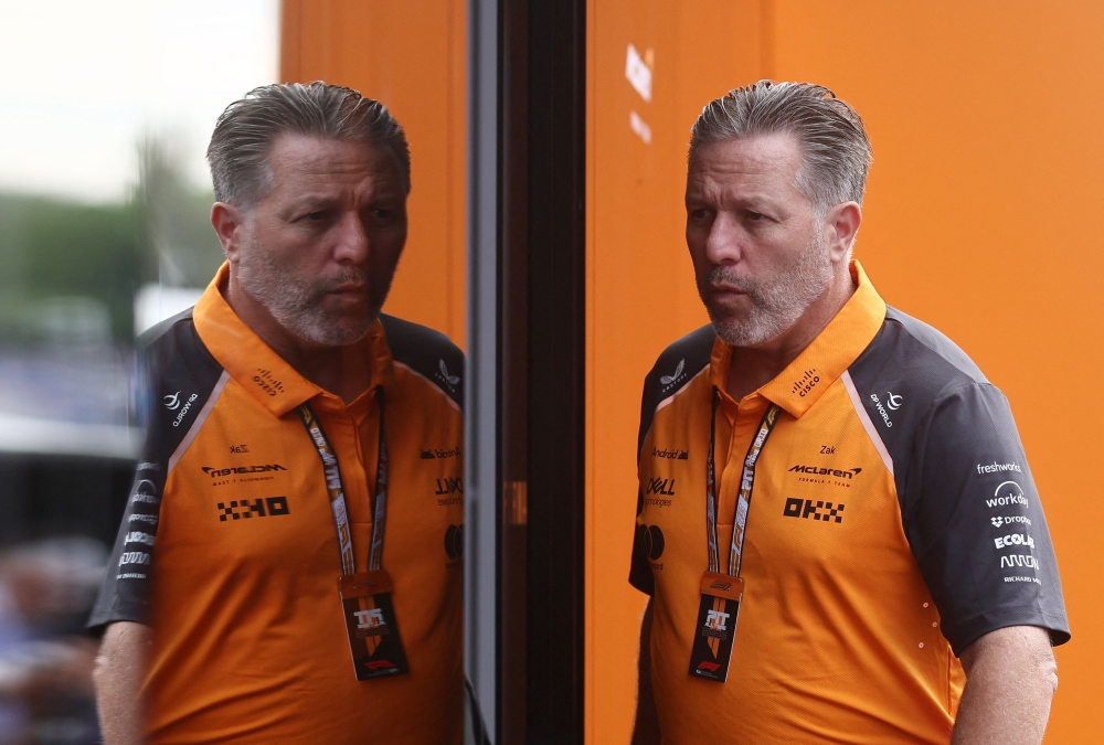 McLaren chief executive Zak Brown arrives ahead of practice during the Formula One Hungarian Grand Prix at Hungaroring, Budapest August 2, 2025. — Reuters pic 