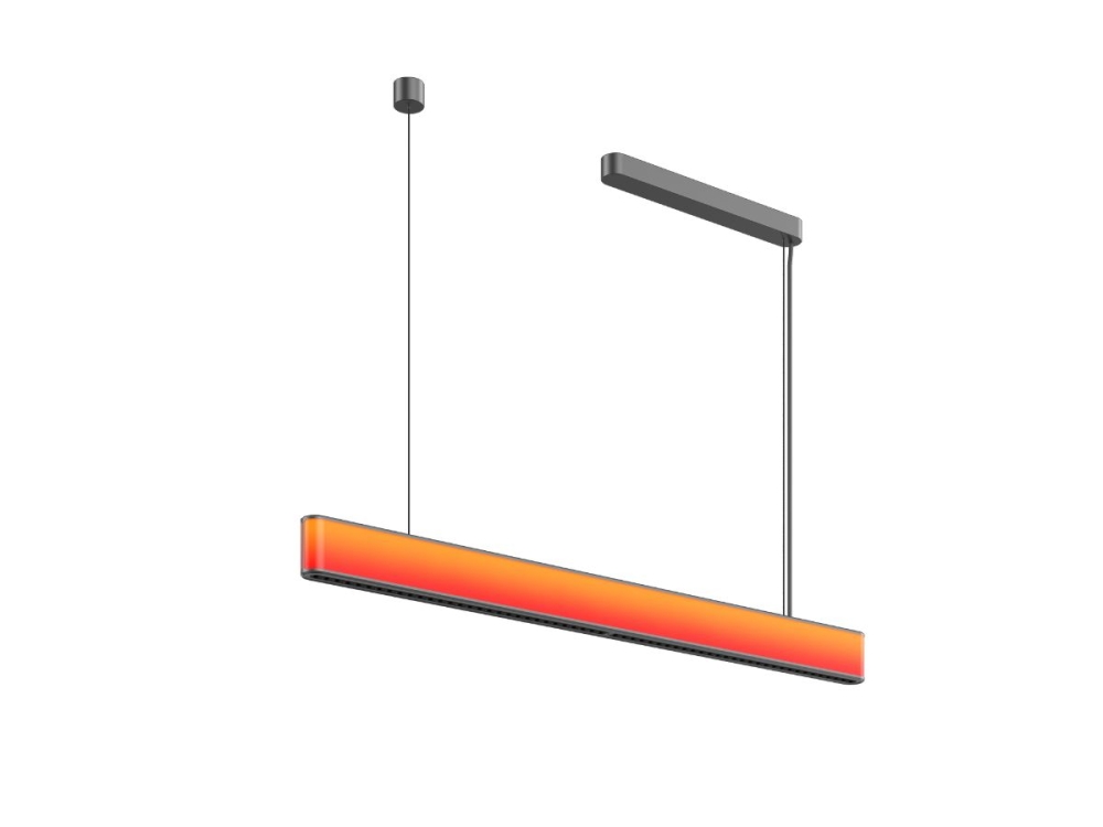 FLUX Helios in 'Sabah Sunset' mode — delivering rich amber illumination designed for focus, ambiance, and eye comfort. 