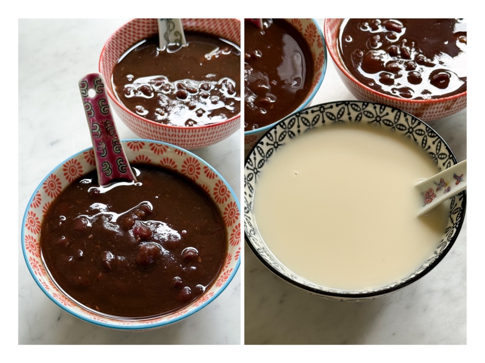 Take away your ‘tong sui’ to enjoy at home like the thick Red Bean Black Glutinous Rice Dessert (left) and Ginkgo Barley (right). — Picture by Lee Khang Yi