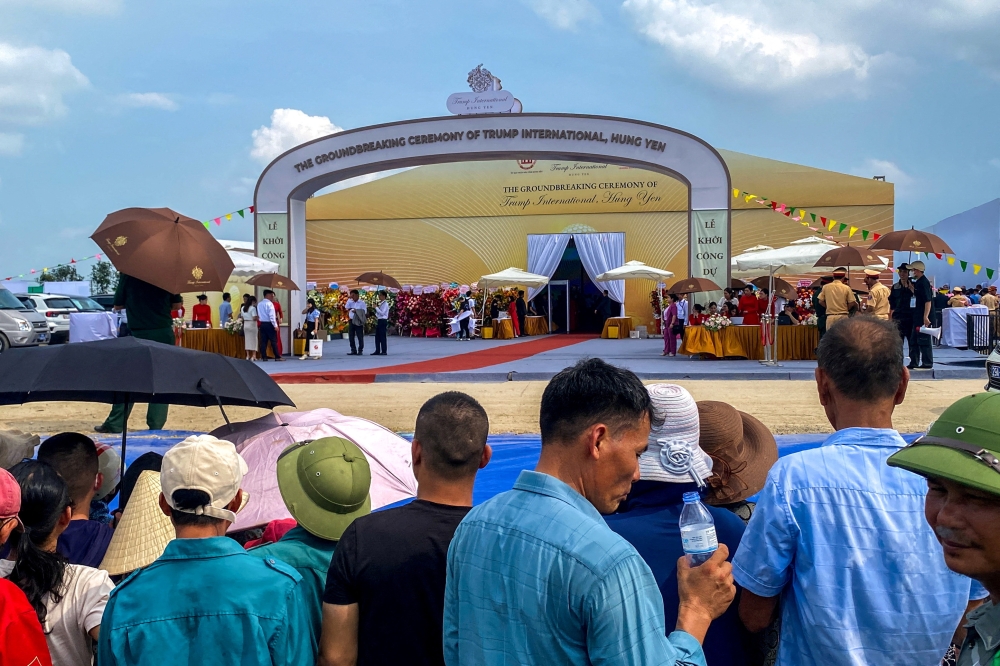 People attend a groundbreaking ceremony of the Trump Organization and a partner for a luxury residential development with three 18-hole golf courses in Hung Yen, a northern province of Vietnam, May 21, 2025. — Reuters pic 