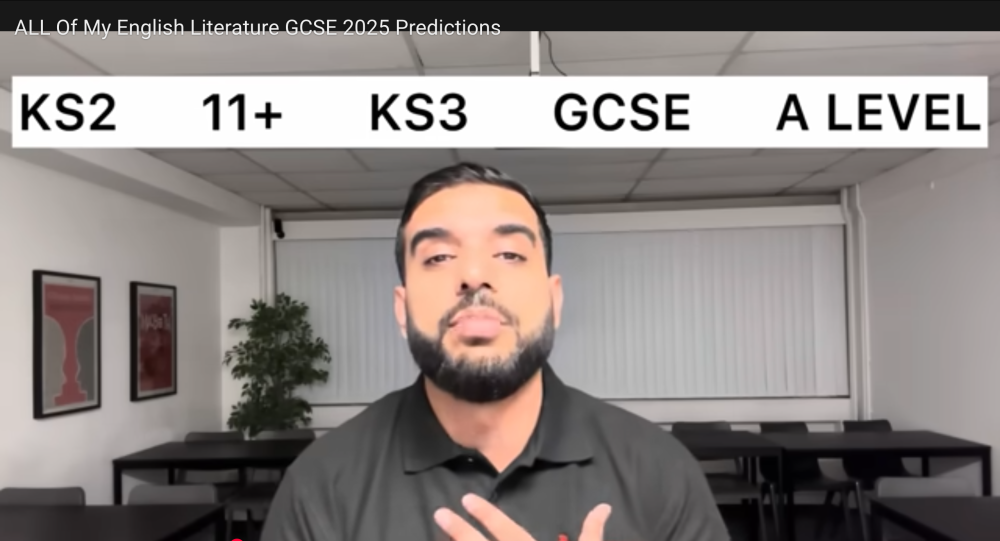 Screenshot of UK-based tutor Waqar Malik whose ‘Mr Everything English’ posts on YouTube and TikTok has become a go-to for students preparing for their GCSE exams. 