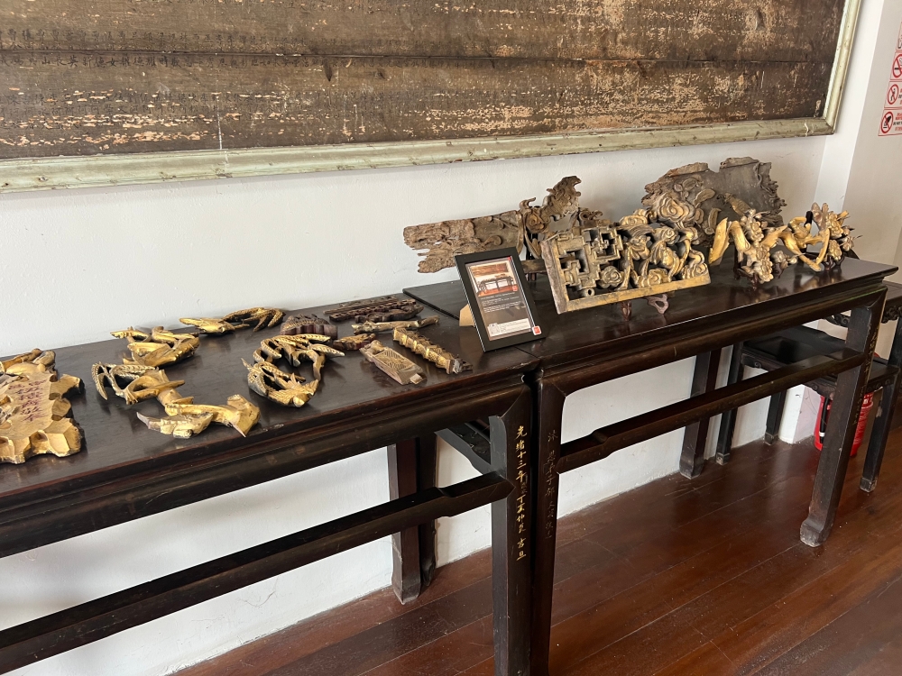 A showcase of gilded woodwork at the Lu Ban Master Memorial Hall. — Picture by Opalyn Mok