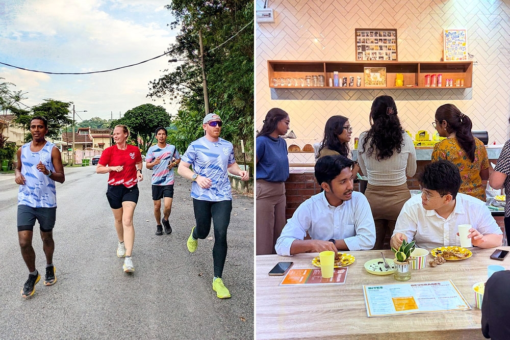 From a trail run to refuelling at the café. — Pictures courtesy of Trailside Treats
