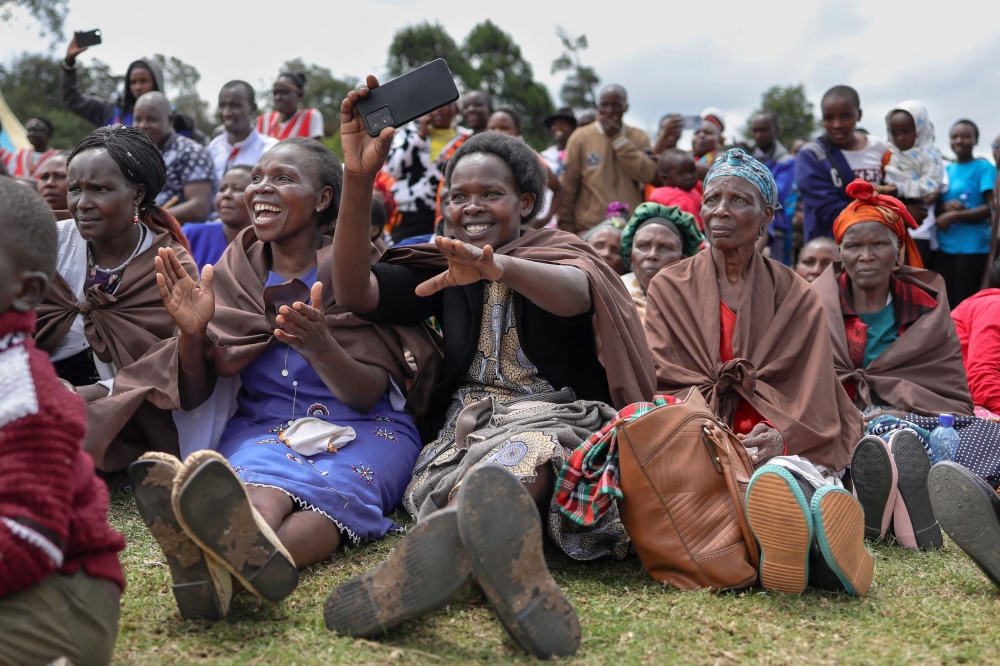 Ogiek women cheer for traditional performers during a cultural showcase at the 6th Annual Ogiek Cultural festival in Nkareta ward, Narok County, on August 15, 2025. — AFP pic