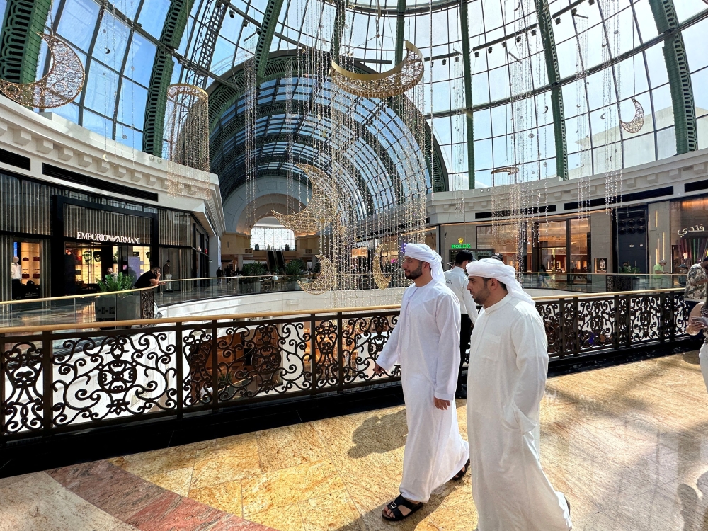 People shop ahead of the holy month of Ramadan at the Mall of the Emirates in Dubai March 22, 2023. — Reuters pic