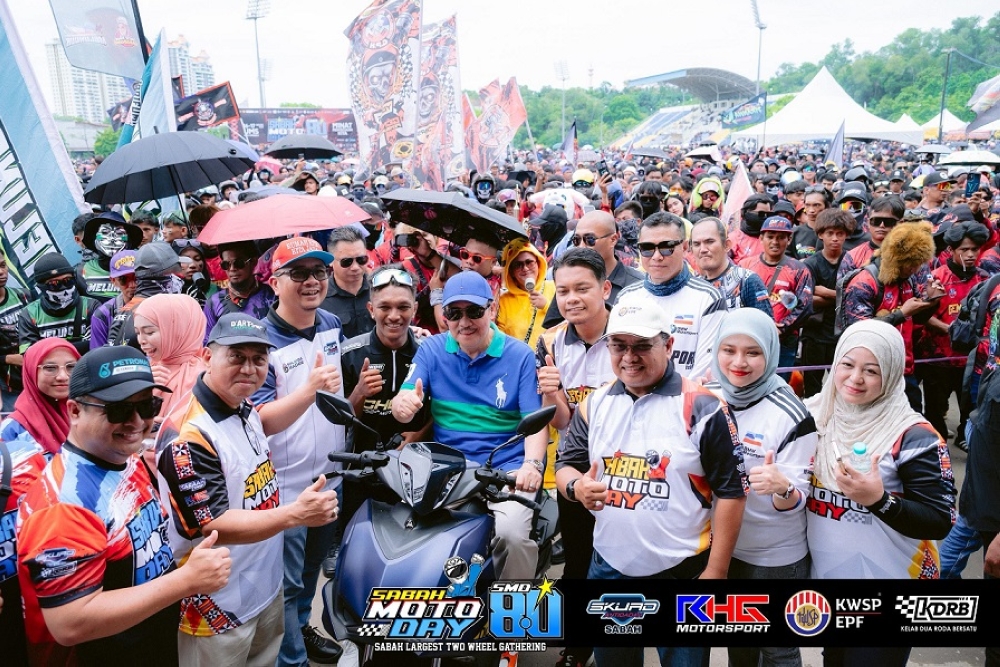 Chief Minister Datuk Seri Hajiji Noor officiating at the Sabah Moto Day 8.0 in Kota Kinabalu on August 23, 2025 — The Borneo Post pic