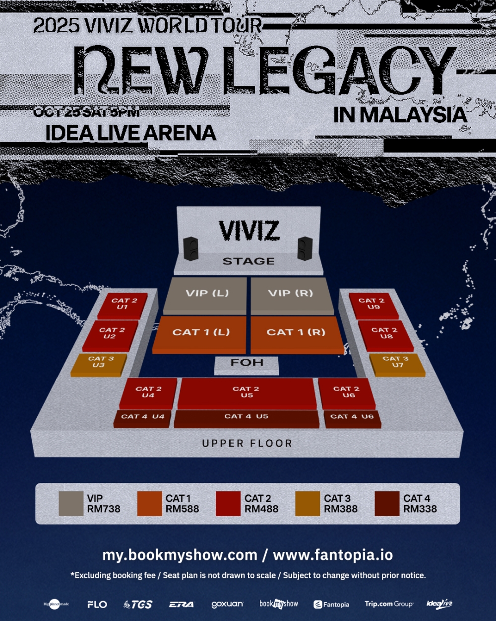 The seating layout for VIVIZ’s 2025 World Tour [New Legacy] concert. — Picture courtesy of TopGallant Show