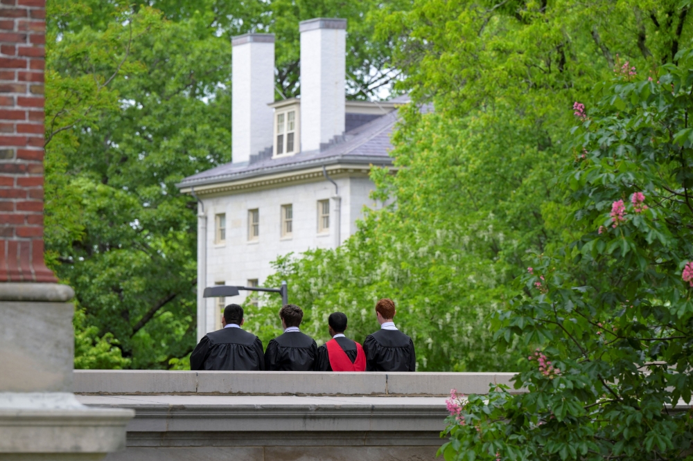 Graduates are seen ahead of commencement on the campus of Harvard University in Cambridge, Massachusetts, May 23, 2025. — Reuters pic