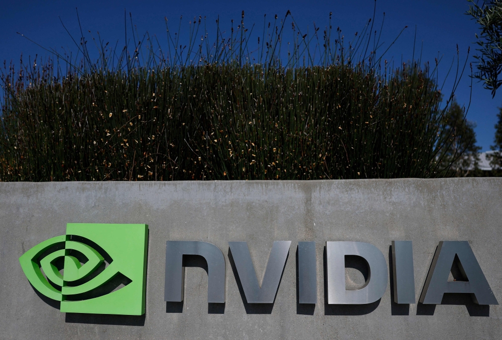 A sign outside Nvidia headquarters in Santa Clara, California, ahead of the company’s second-quarter earnings announcement, Aug 27, 2025. — AFP pic