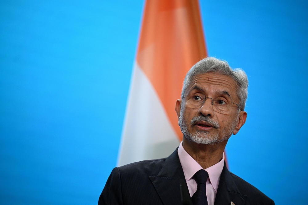 This file photo shows Indian Foreign Minister Subrahmanyam Jaishankar speaking to the media in Berlin, Germany — Reuters pic