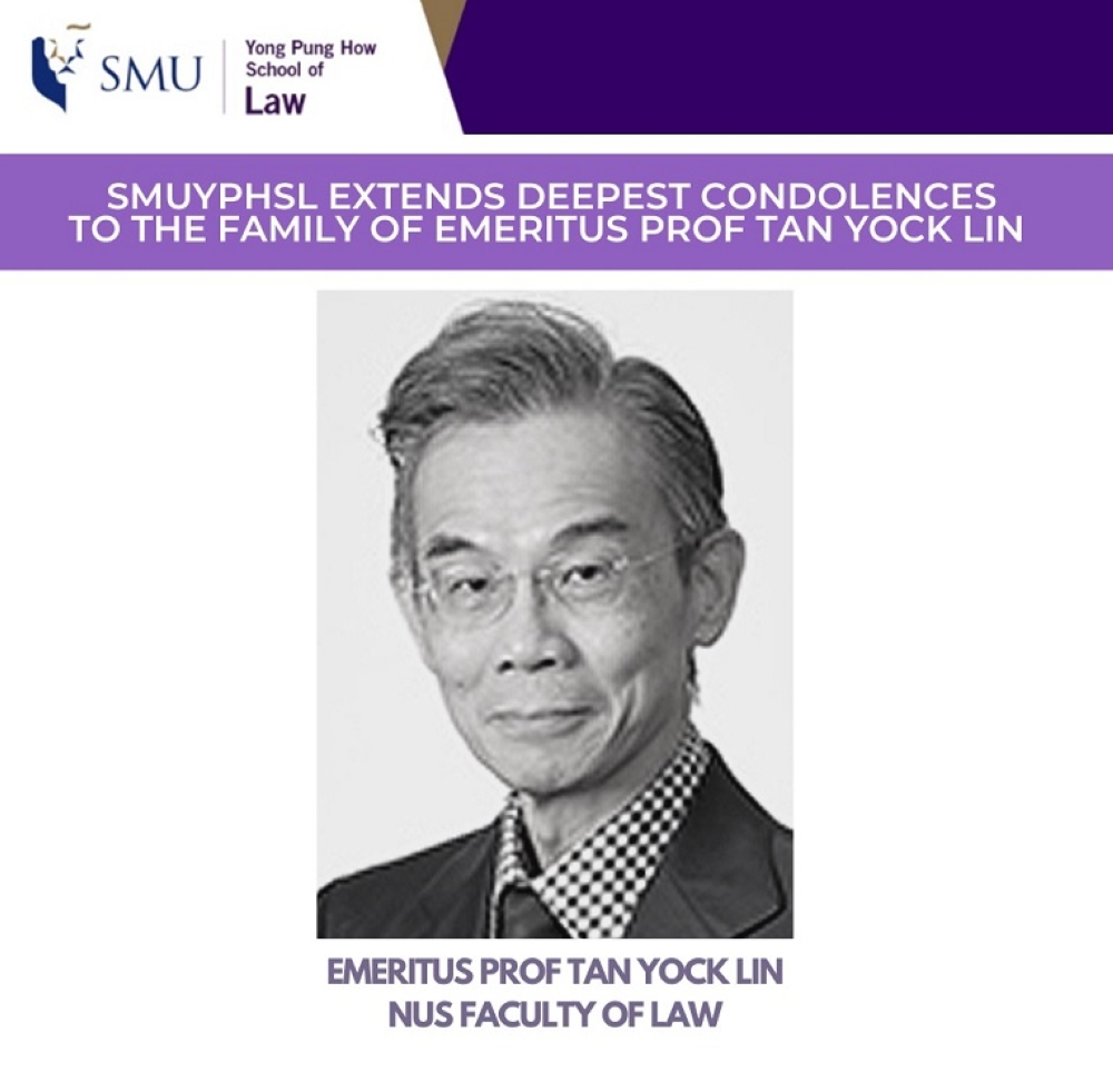 Emeritus Professor Tan Yock Lin of the National University of Singapore died aged 70 from multiple injuries after a lorry ploughed into his car on Upper Thomson Road on  July 7, 2023. — Picture from Facebook/SMU Yong Pung How School of Law
