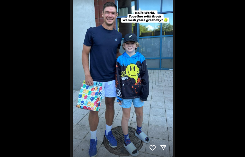 Kamil Majchrzak with Brock. — Picture via Instagram/Kamil Majchrzak