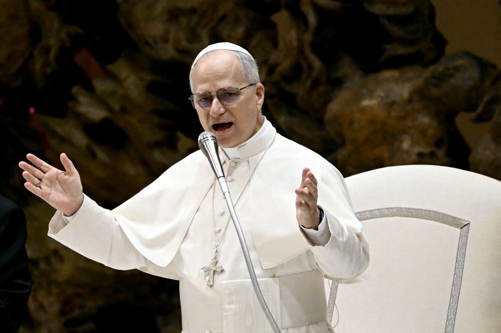 Pope Leo XIV repeated his calls at the end of the Angelus prayer for a ceasefire in Ukraine following a Russian attack on Kyiv on Thursday in which at least 25 people died, including four children. — AFP pic