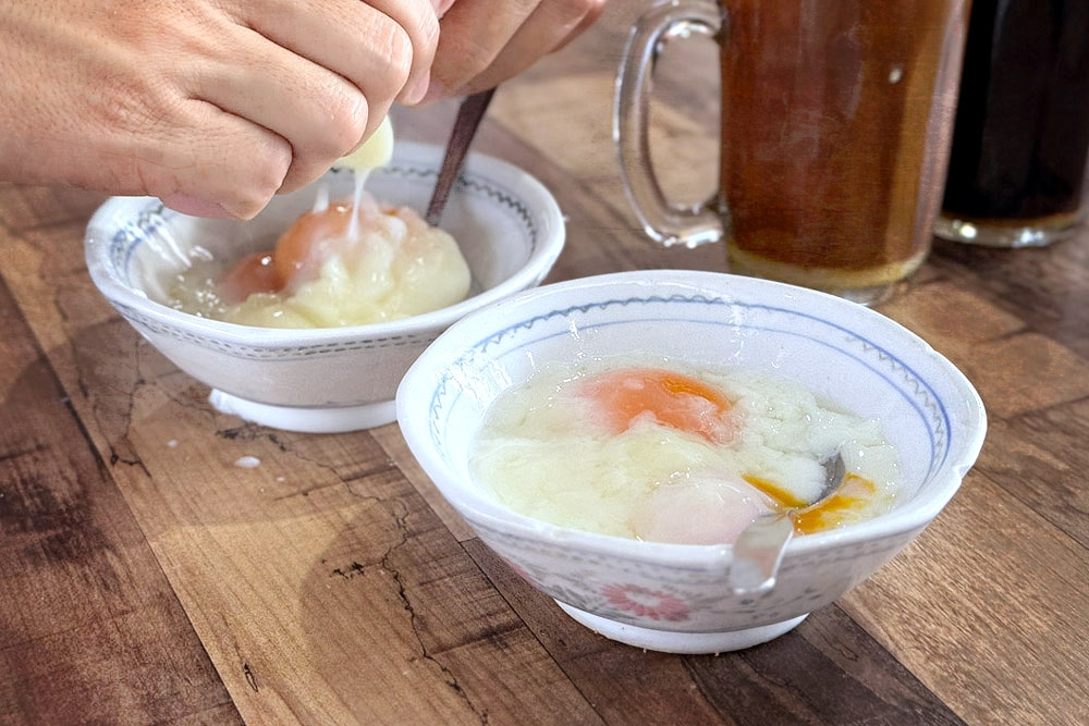 Half boiled eggs. — Picture by CK Lim