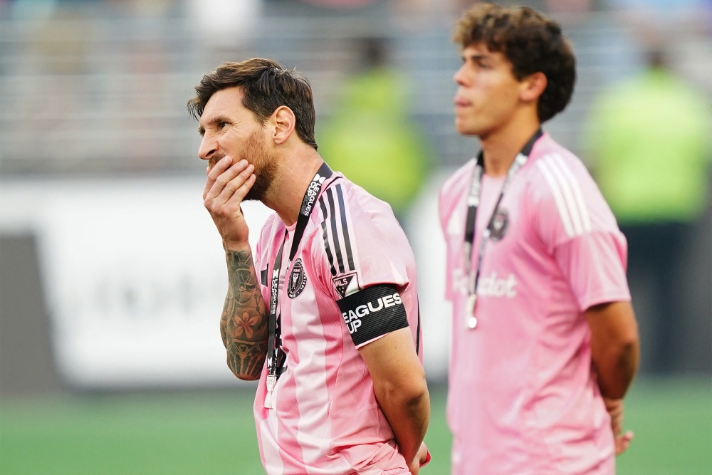 Lionel Messi of Inter Miami CF reacts after the Leagues Cup final match with Seattle Sounders at Lumen Field in Seattle August 31, 2025. — AFP pic
