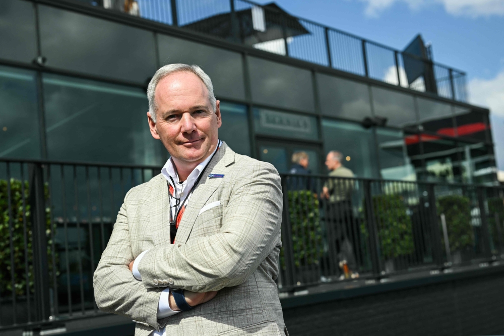 US motor sport official and candidate to the FIA Presidency Tim Mayer poses ahead of the Formula One Dutch Grand Prix at The Circuit Zandvoort, western Netherlands, on August 30, 2025. — AFP pic