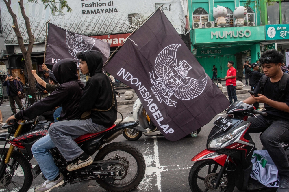 The rallies across Southeast Asia’s largest economy have diminished in recent days after some of the lawmakers’ perks were revoked and the military was deployed in the capital on Monday in a show of force. — File pic via AFP
