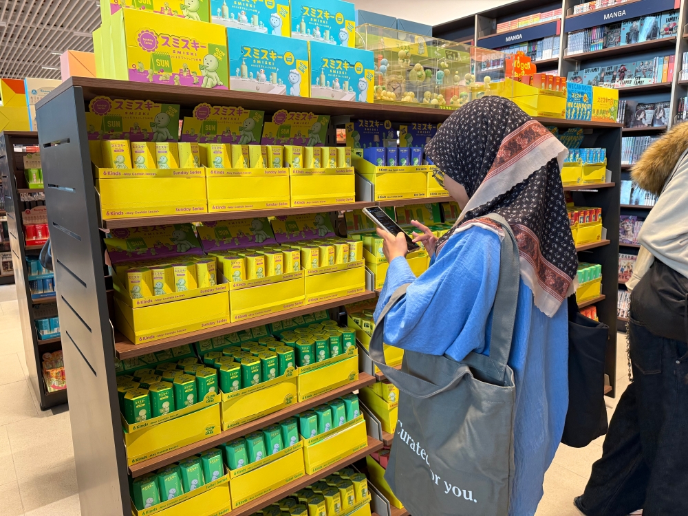 Smiski and Sonny Angel blind box lovers will be thrilled to see the shelves dedicated to their faves. — Picture by Erna Mahyuni