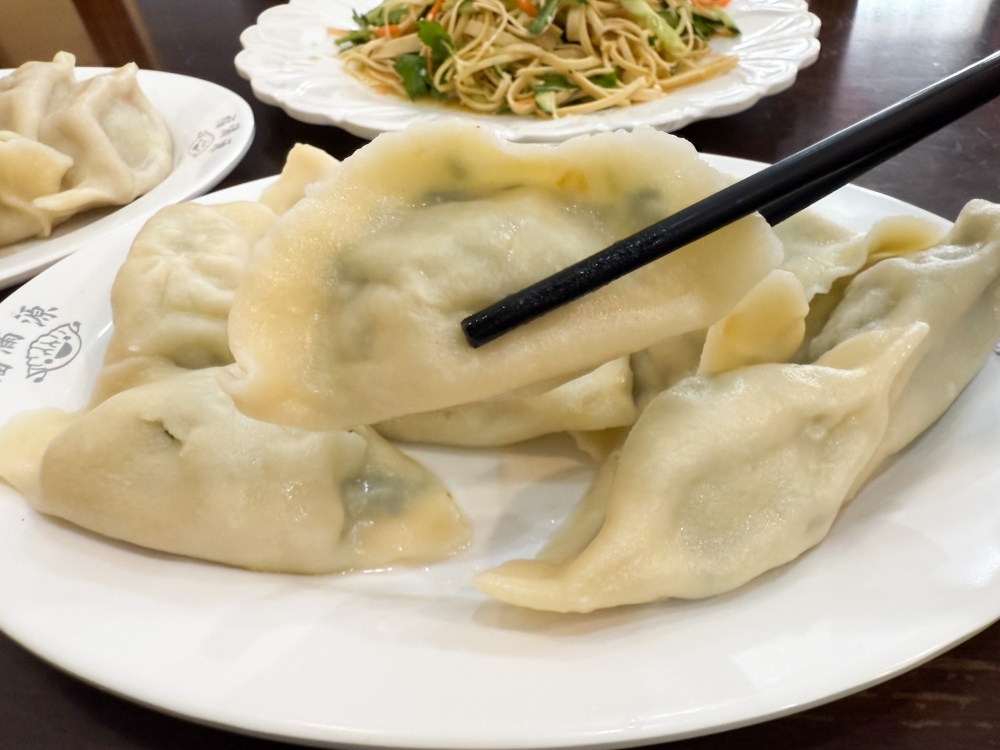 Get your boiled dumplings or ‘shui jiao’ with various fillings like this pork and Chinese chives version from Fu Man Yuan Dumpling City. — Picture by Lee Khang Yi