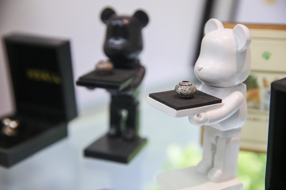 Unlike resin art that merely encases fur, each fur bead is entirely made from 100 per cent fur, using resin only as a thin layer to shape and protect it. — Picture by Choo Choy May