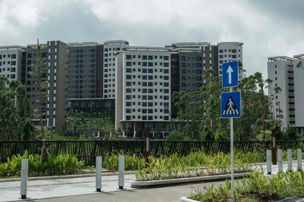 This picture taken on August 16, 2025 shows a general view of newly built apartment buildings for civil servants in Ibu Kota Nusantara (IKN). — AFP pic