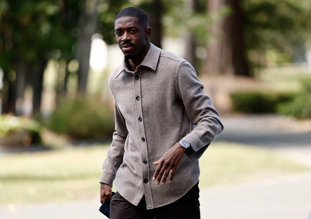France's Ousmane Dembele arrives for training at INF Clairefontaine, Clairefontaine-en-Yvelines September 1, 2025. — Reuters pic 