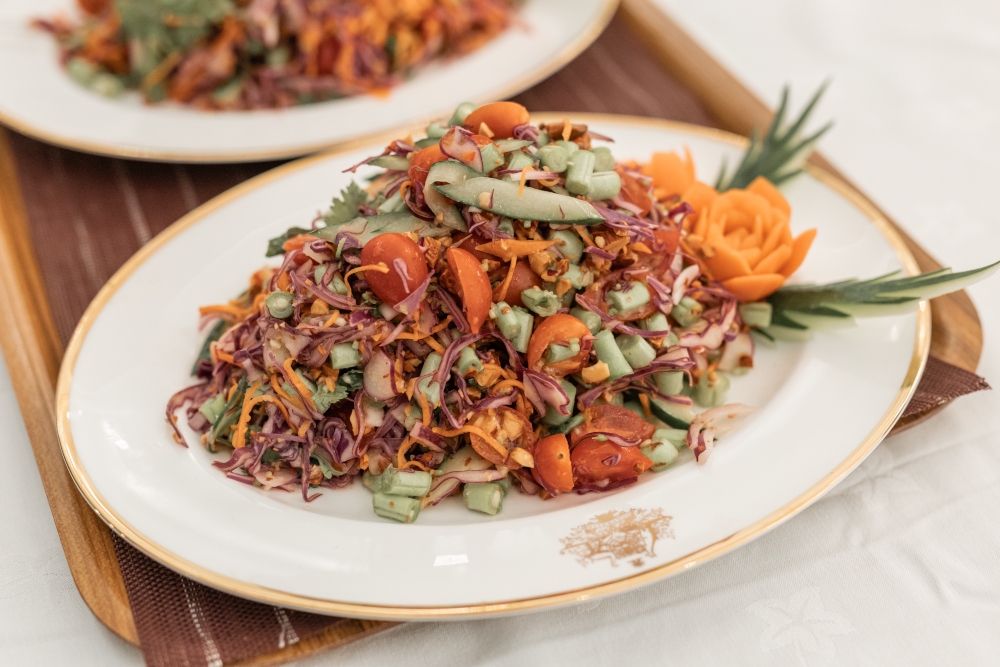 Asian Slaw was served together with Nyonya Pineapple and Prawn Curry at the dinner. — Picture courtesy of Australian Almonds