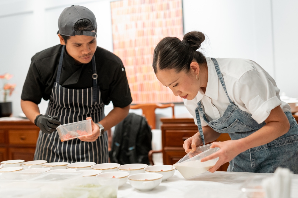 Poh Ling Yeow cooked for 40 diners in a special dinner event celebrating Malaysia and Australia’s 70 years of diplomatic and trade relations that featured Australian Almonds. — Picture courtesy of Australian Almonds